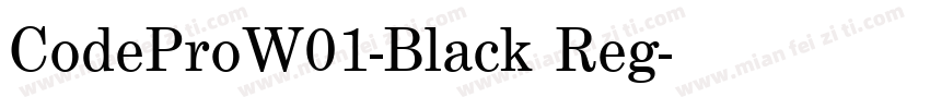 CodeProW01-Black Reg字体转换